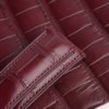 Burgundy Alligator Lining Dark Brown Alran Sully Leather Watch Strap