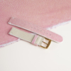 Light Pink Stingray Lining Pearl White Epsom Leather Watch Strap