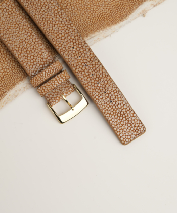 Beige Stingray Lining Burgundy Alligator Leather Watch Strap