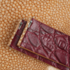 Beige Stingray Lining Burgundy Alligator Leather Watch Strap 10 Beige Stingray Lining Burgundy Alligator Leather Watch Strap