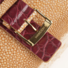 Beige Stingray Lining Burgundy Alligator Leather Watch Strap 9 Beige Stingray Lining Burgundy Alligator Leather Watch Strap