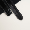 Black Shell Cordovan Leather Lining Black Rubber Watch Strap