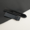 Black Shell Cordovan Leather Lining Black Rubber Watch Strap