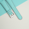 Curved End Turquoise Sailcloth Rubber Watch Strap