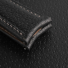 Curved End Black Peccary Lining Brown Sully Leather Watch Strap
