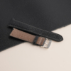 Curved End Black Peccary Lining Brown Sully Leather Watch Strap