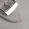 Folded Edge Light Grey Suede Leather Watch Strap