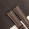 Double Stitch Rustic Crazy Horse Lining Brown Sully Leather Watch Strap