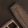 Double Stitch Rustic Crazy Horse Lining Brown Sully Leather Watch Strap