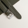 Padded Olive Vachetta Lining Black Swift Leather Fixed Bars Watch Strap 11 Padded Olive Vachetta Lining Black Swift Leather Fixed Bars Watch Strap