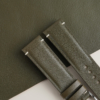 Padded Olive Vachetta Lining Black Swift Leather Fixed Bars Watch Strap 10 Padded Olive Vachetta Lining Black Swift Leather Fixed Bars Watch Strap