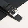 Vintage Black Sailcloth Rubber Lining Black Rubber Watch Strap 11 Vintage Black Sailcloth Rubber Lining Black Rubber Watch Strap