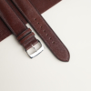 Padded Micro Stitch Brown Vachetta Lining Dark Brown Epsom Leather Watch Strap