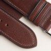 Padded Micro Stitch Brown Vachetta Lining Dark Brown Epsom Leather Watch Strap