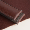 Padded Micro Stitch Brown Vachetta Lining Dark Brown Epsom Leather Watch Strap
