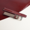 Padded Burgundy Shell Cordovan Lining Brown Alran Sully Leather Watch Strap