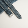 Padded Jean Blue Shark Leather Lining Beige Rubber Watch Strap 11 Padded Jean Blue Shark Leather Lining Beige Rubber Watch Strap