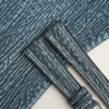 Padded Jean Blue Shark Leather Lining Beige Rubber Watch Strap 10 Padded Jean Blue Shark Leather Lining Beige Rubber Watch Strap