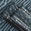 Padded Jean Blue Shark Leather Lining Beige Rubber Watch Strap 14 Padded Jean Blue Shark Leather Lining Beige Rubber Watch Strap