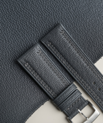 Padded Dark Grey Alran Chevre Lining Dark Grey Alran Chevre Leather Watch Strap