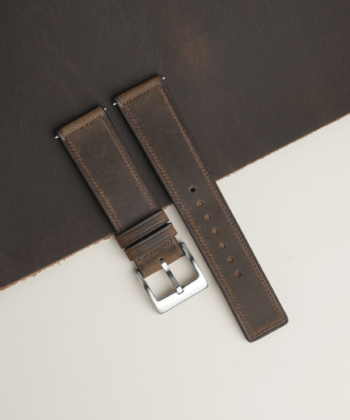 Micro Stich Rustic Crazy Horse Leather Watch Strap