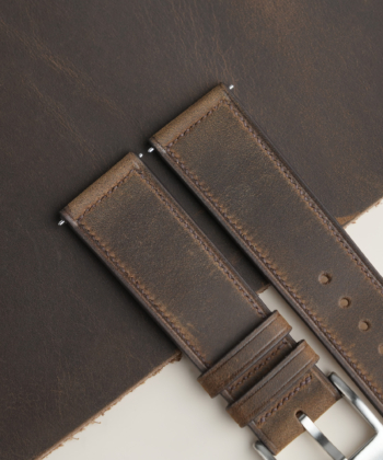 Micro Stich Rustic Crazy Horse Leather Watch Strap