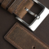 Micro Stich Rustic Crazy Horse Leather Watch Strap