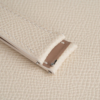 Curved End Pearl White Epsom Lining Dark Beige Rubber Watch Strap