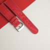 Red Sailcloth Rubber Lining Red Swift Watch Strap