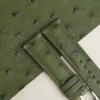 Padded Green Ostrich Lining Sesame Epsom Leather Watch Strap