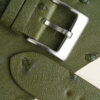 Padded Green Ostrich Lining Sesame Epsom Leather Watch Strap