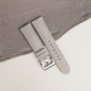 Padded Light Grey Lizard Lining Aqua Blue Alran Sully Leather Watch Strap