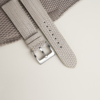 Padded Light Grey Lizard Lining Aqua Blue Alran Sully Leather Watch Strap