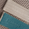 Padded Light Grey Lizard Lining Aqua Blue Alran Sully Leather Watch Strap