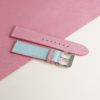 Light Pink Saffiano Lining Turquoise Epsom Leather Watch Strap 8 Light Pink Saffiano Lining Turquoise Epsom Leather Watch Strap