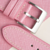 Light Pink Saffiano Lining Turquoise Epsom Leather Watch Strap 11 Light Pink Saffiano Lining Turquoise Epsom Leather Watch Strap