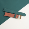 Padded Aqua Green Sailcloth Rubber Lining Brick Rubber Watch Strap 9 Padded Aqua Green Sailcloth Rubber Lining Brick Rubber Watch Strap