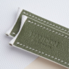 Curved End Padded White Sailcloth Rubber Lining Moss Alran Sully Watch Strap
