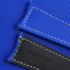 Curved End Blue Sailcloth Rubber Lining Black Rubber Watch Strap 11 Curved End Blue Sailcloth Rubber Lining Black Rubber Watch Strap