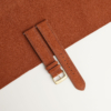 Burnt Orange Suede Lining Black Rubber Watch Strap 21 Burnt Orange Suede Lining Black Rubber Watch Strap
