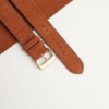 Burnt Orange Suede Lining Black Rubber Watch Strap
