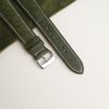 Micro Stitch Curved End Padded Dark Olive Pueblo Leather Watch Strap 10 Micro Stitch Curved End Padded Dark Olive Pueblo Leather Watch Strap