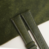 Micro Stitch Curved End Padded Dark Olive Pueblo Leather Watch Strap 9 Micro Stitch Curved End Padded Dark Olive Pueblo Leather Watch Strap