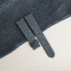 Black Stingray Lining Black Rubber Watch Strap 20 Black Stingray Lining Black Rubber Watch Strap