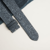 Black Stingray Lining Black Rubber Watch Strap
