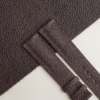 Folded Edge Padded Brown Diamond Lining Golden Alran Sully Leather Watch Strap