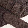 Folded Edge Padded Brown Diamond Lining Golden Alran Sully Leather Watch Strap