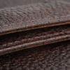 Folded Edge Padded Brown Diamond Lining Golden Alran Sully Leather Watch Strap