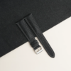 Padded Black Pueblo Leather Lining Black Rubber Watch Strap