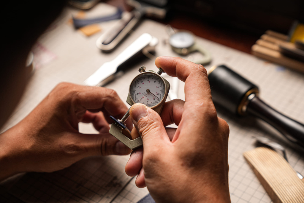 The process of making a leather watch straps at HANDDN